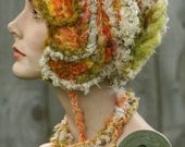 Good Morning Sam-freeform crochet hat OOAK
