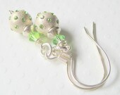 Peridot Birthstone Earrings, Drop Earrings, Sterling Silver Satin Finish, Tender Shoots Pantone Inspired