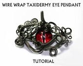 Jewelry Tutorial - .PDF Format - Wire Wrap Taxidermy Glass Eye Pendant Instructional Lesson
