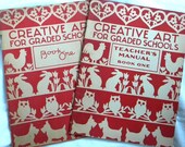 1944 Creative Art Book One With Teachers Manual Milton Bradley Workbook
