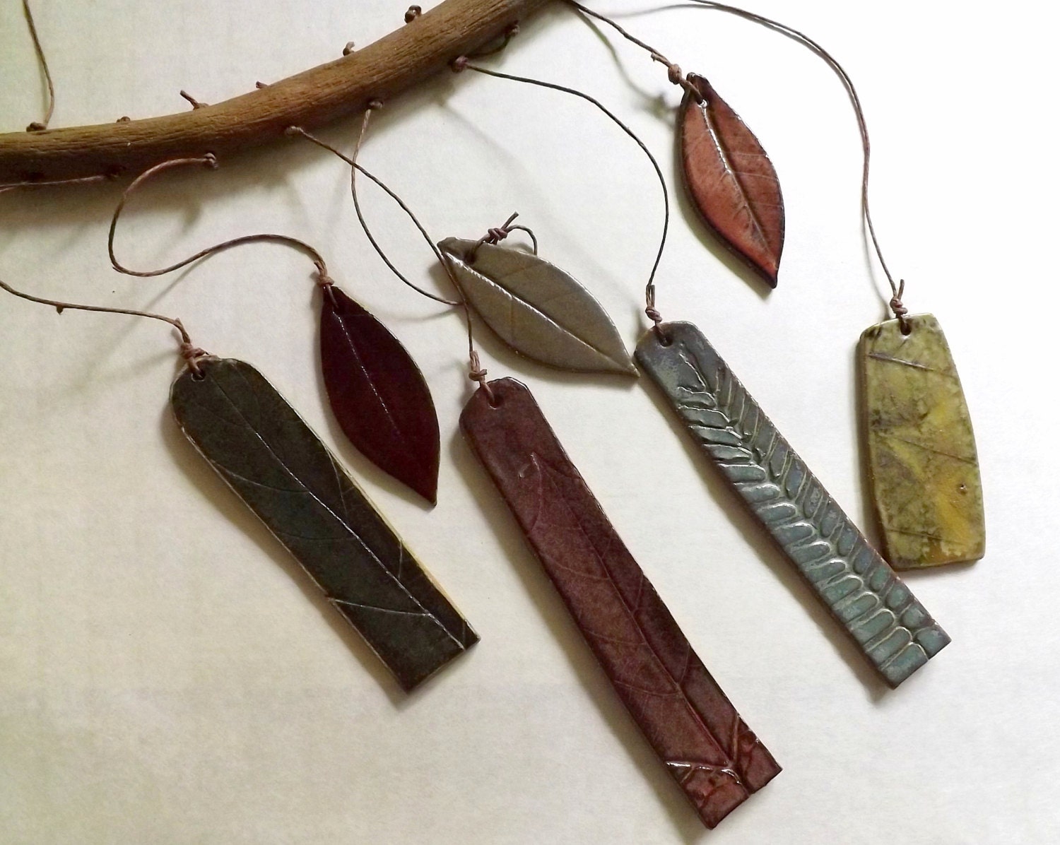 Stoneware Ceramic Garden Chimes, Organic Botanical, Made to Order