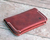 Lonely Star Leather Wallet hand stitched for him or her