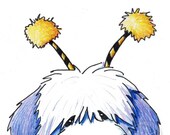 Original Art OES Old English Sheepdog Matted
