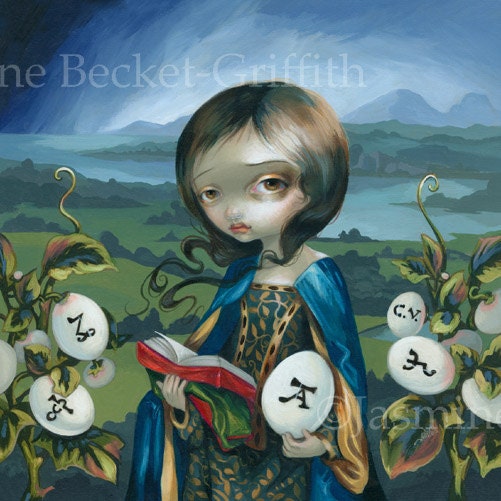 The Philosopher's Egg alchemy medieval renaissance fairy art print by Jasmine Becket-Griffith BIG 12x12