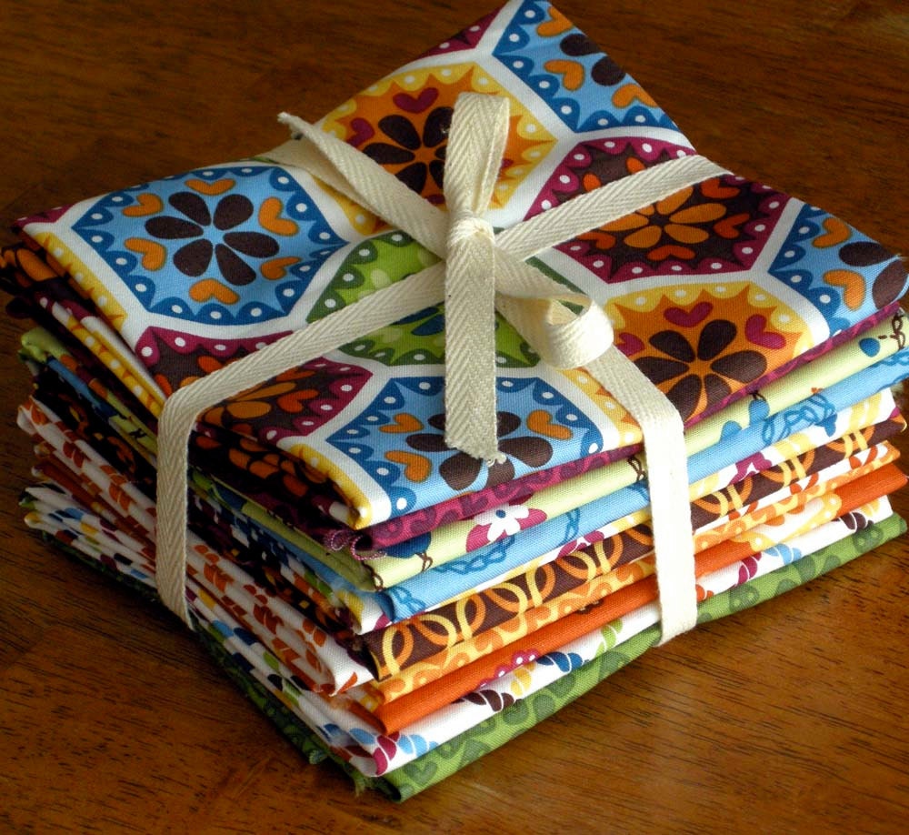 Stitch Organic Fat Quarter Bundle - Garden Palette