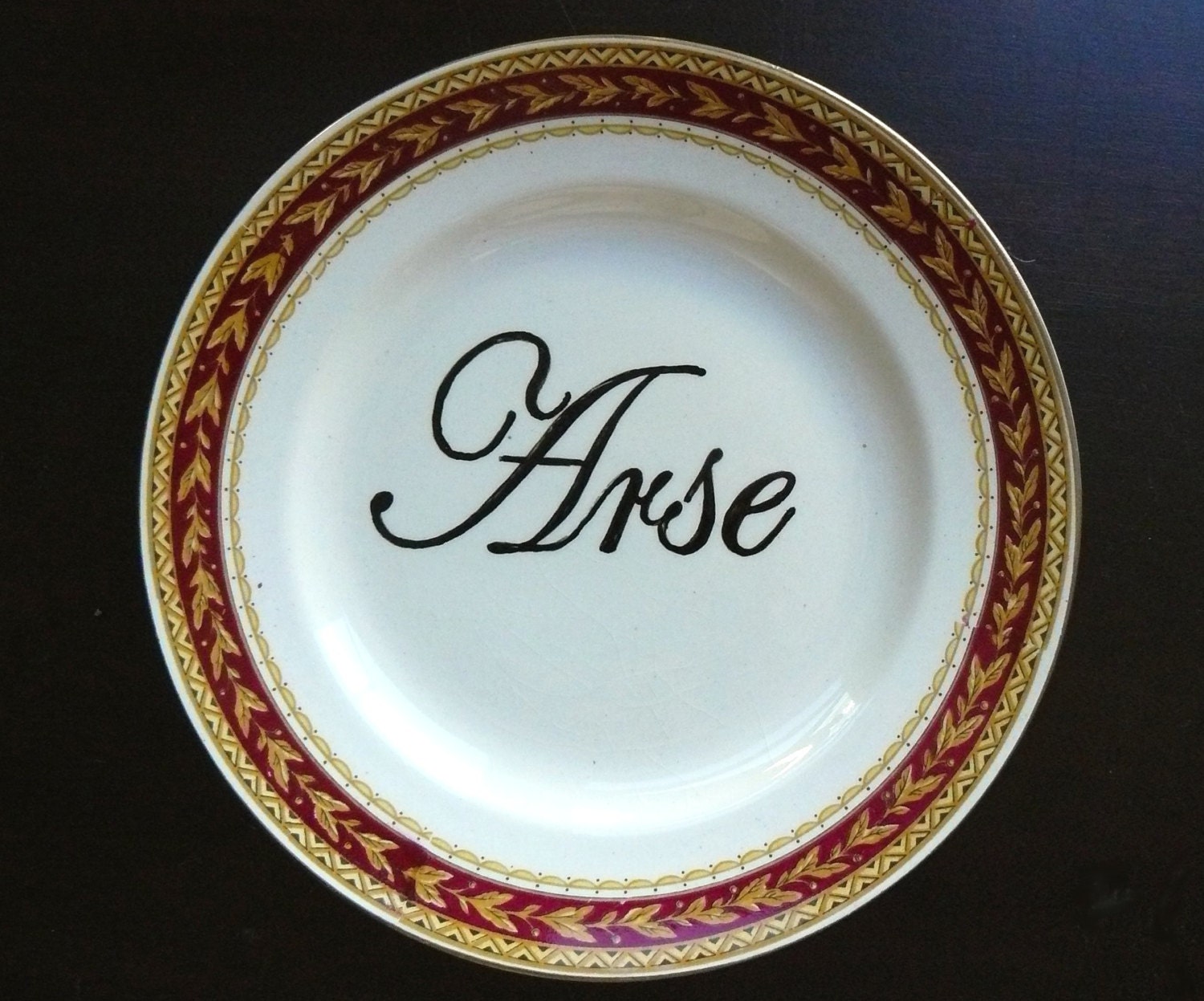 Arse small plate