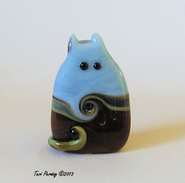 Cat Bead Handmade Lampwork by teribeads - Jakeem FatCat