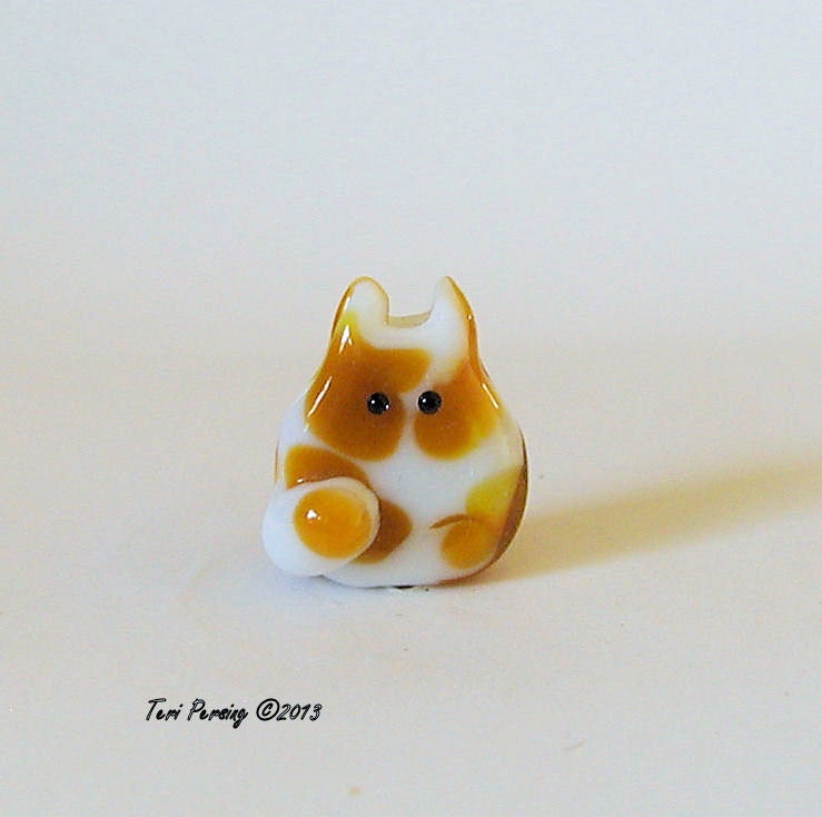 Kitten Bead Handmade Lampwork Focal by teribeads - Hardwin FatCat