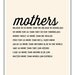 Mothers Matter Typographic Print For Mom. Sentimental Mother's Day or Birthday Gift.  Wall Art For New Mom/ Mom To Be. Motherhood Poem.