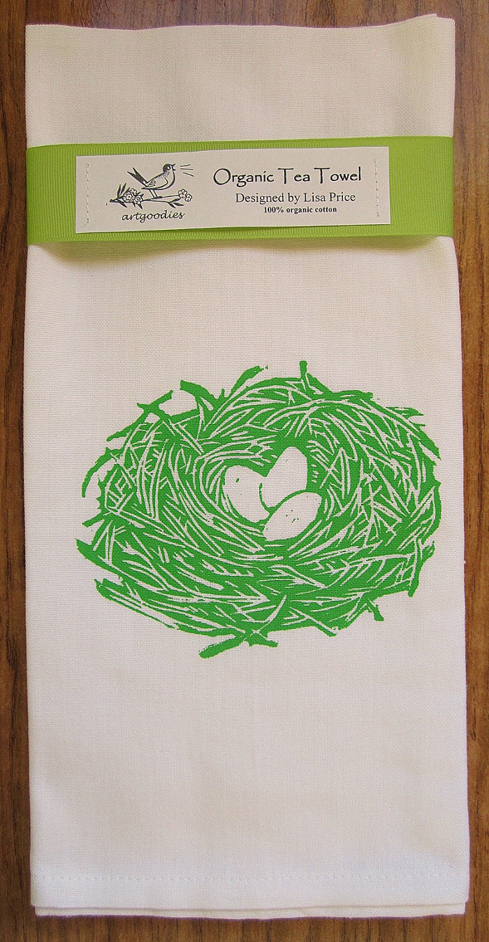 ORGANIC block print nest towel