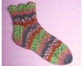 Alegria Socks PDF Digital Pattern Knit Knitting Handmade Lace Sock