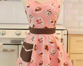 Sweetheart Retro Apron Pink Cakes Pies & Ice Cream BELLA