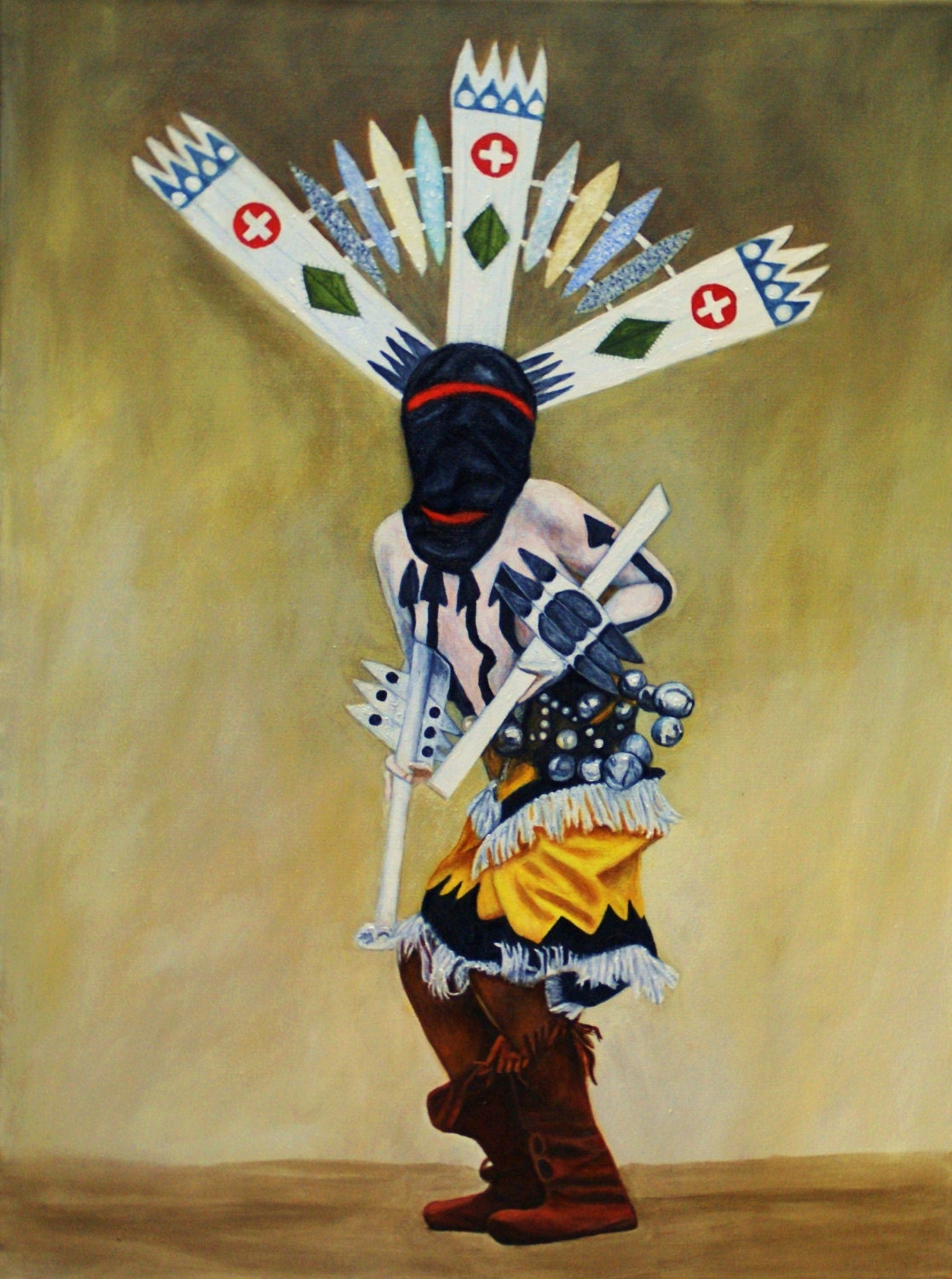 Apache Crown Dancer American Indian theme kachina southwest art