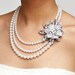 Bridal Pearl Necklace, Vintage Wedding Jewelry, Statement  Bridal Necklace, Bridal Jewelry, Vintage Wedding Necklace, MIRANDA