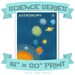 Girls Science Art - Art for Boys Room - 16 in x 20 in Retro Science Art Print - Pick the Print - Science Print for Boys Room - Kids Wall Art