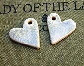 Ceramic Heart Charms Pendants Handmade