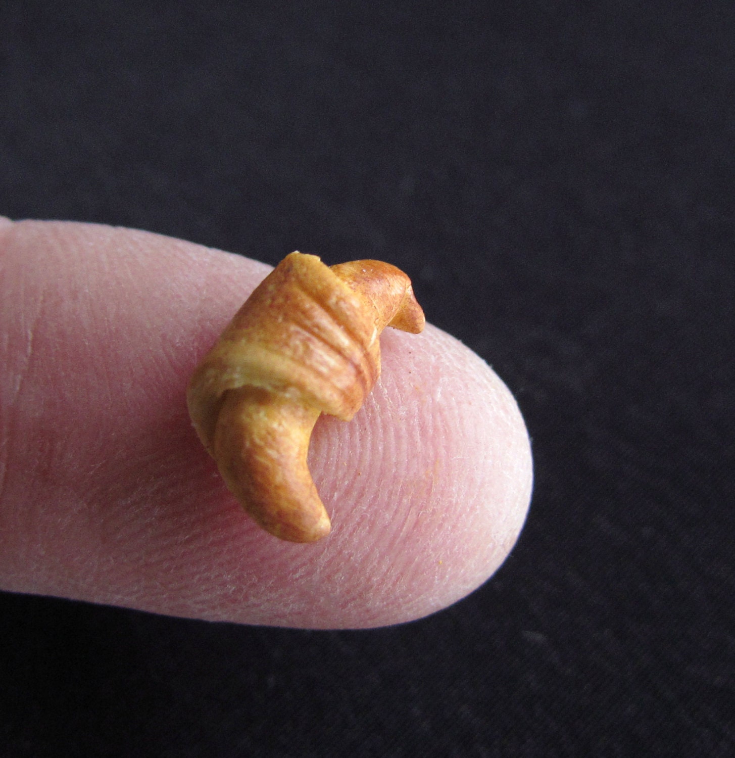 Miniature Dollhouse Food French Croissants Handmade - Set of 2 - IGMA Fellow