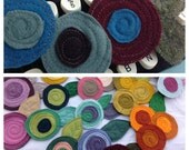 The Little Garden Bloom- Felted Wool Headband-Triple Bloom