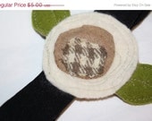 MID WEEK SALE- Eco Friendly Felted Wool Flower Headband- Neutral Joy