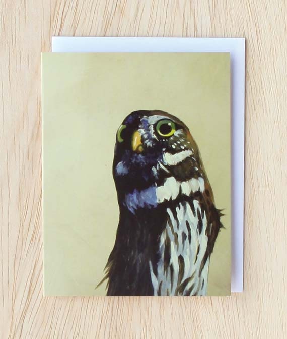 I Have Heard The Moon Laugh - owl NOTE CARD
