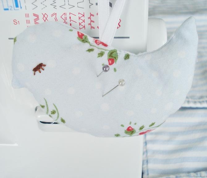 Last one - shabby chic little rosebud pin cushion