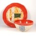 Perfect for Mom Artistic Ceramic Plate and bowl Set / Soup and Salad Dishes / Any Color / Artful Home Decor Vessels