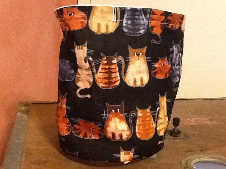 KIP Bag Small Sock Knitting Project Bag Feline Parade