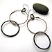 Steel & Copper Circles earrings