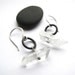 Steel & Quartz Crystal Points sterling silver earrings