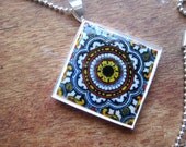 Statement necklace, Portuguese jewelry, Spanish jewelry, World travel style, rustic, Spain, Portugal, Diamond shaped necklace