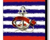 Anchor Painting - Nautical Wall Art - Marine Theme