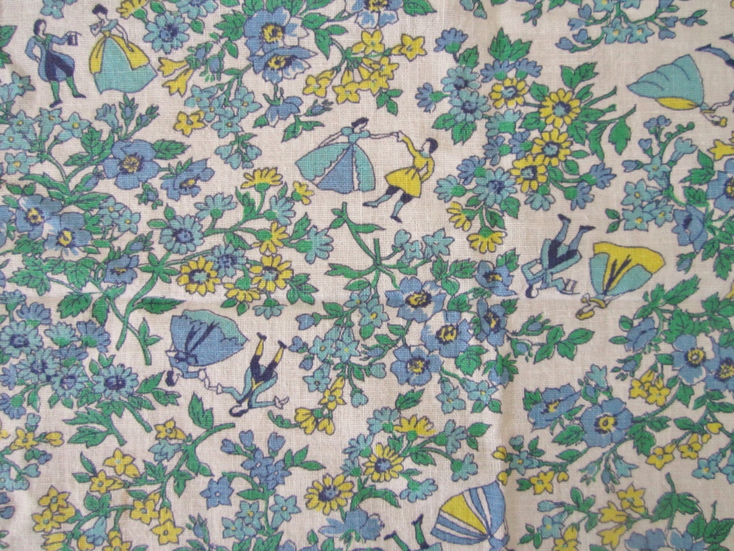 vintage southern belle  feedsack fabric