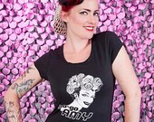 go-go Amy Black Girly Tee