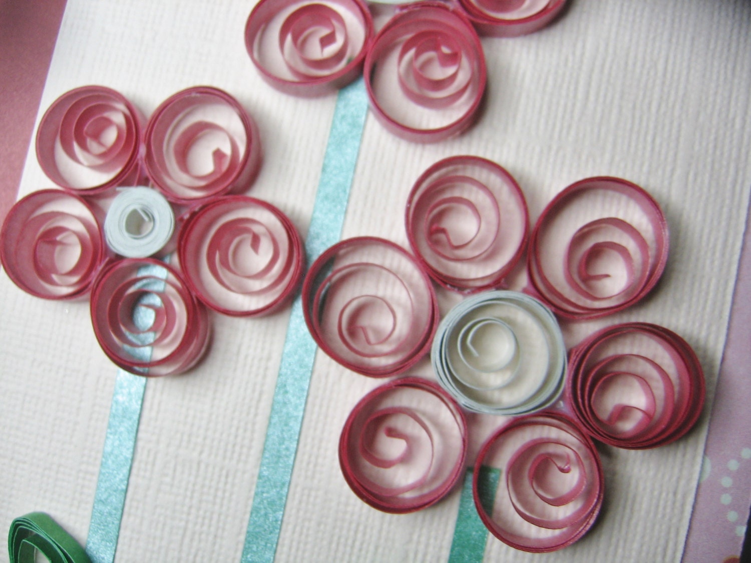Tall Quilled Flower Card