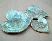 Ceramic Leaf  Nesting Trinket Dishes