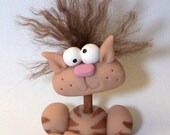 Crazy Google Cat Figurine: Tanamie