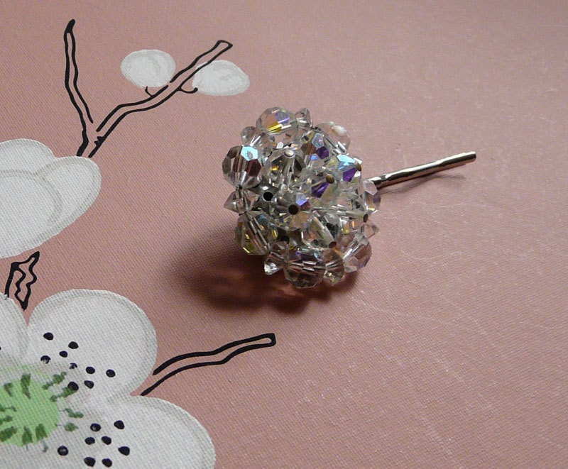 mirrorball bobbypin - vintage rhinestones