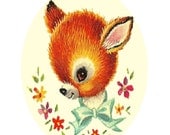 Vintage Baby Deer Cross Stitch Pattern PDF