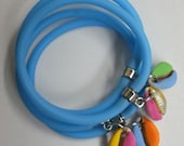 Blue Boho friendship bracelets with painted seashells - Spring FashionTrends - Women Ethnic Bracelet