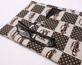 Men's MacBook Air 11 or 13 Inch Case Laptop Cover Zipper External Pocket Handmade Sleeve Echino Designer Fabric - Cool Cars