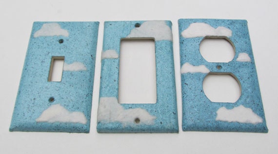 Decorative Cloud Light Switch Plates