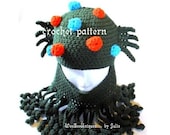 crochet pattern digital download cthulhu headdress helmet cap