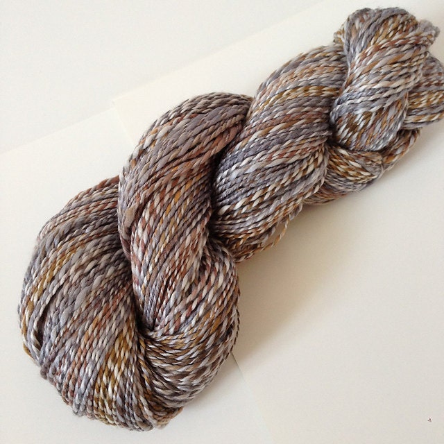 Smoked Silk Merino Handspun 2-Ply Yarn