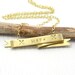 Gold ID Necklace - Personalized Necklace - Banner Necklace - Name Necklace