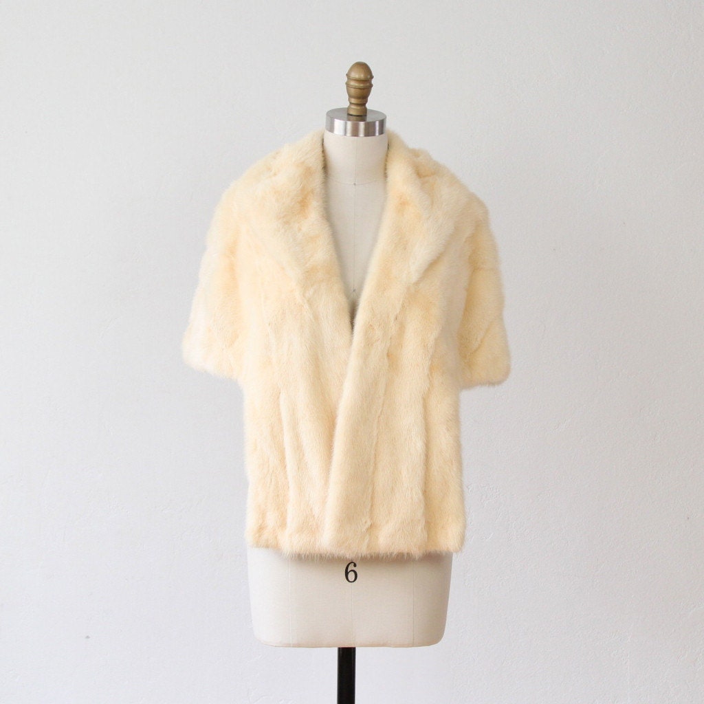 Blonde Mink Stole Old Hollywood Glamour  - OS