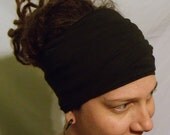 Hair Wrap - Hair Scarf - Neck Tie - Turban - Scarf - Sash - All In One Accessory - Standard Black Goddess or MAN Wrap