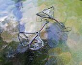 Repurposed Ginkgo Leaf Earrings