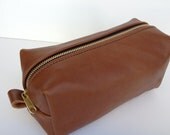 Personalized Whiskey Leather HANDMADE Dopp Kit Shaving Kit Toiletry Case Gift for Man Felix Street