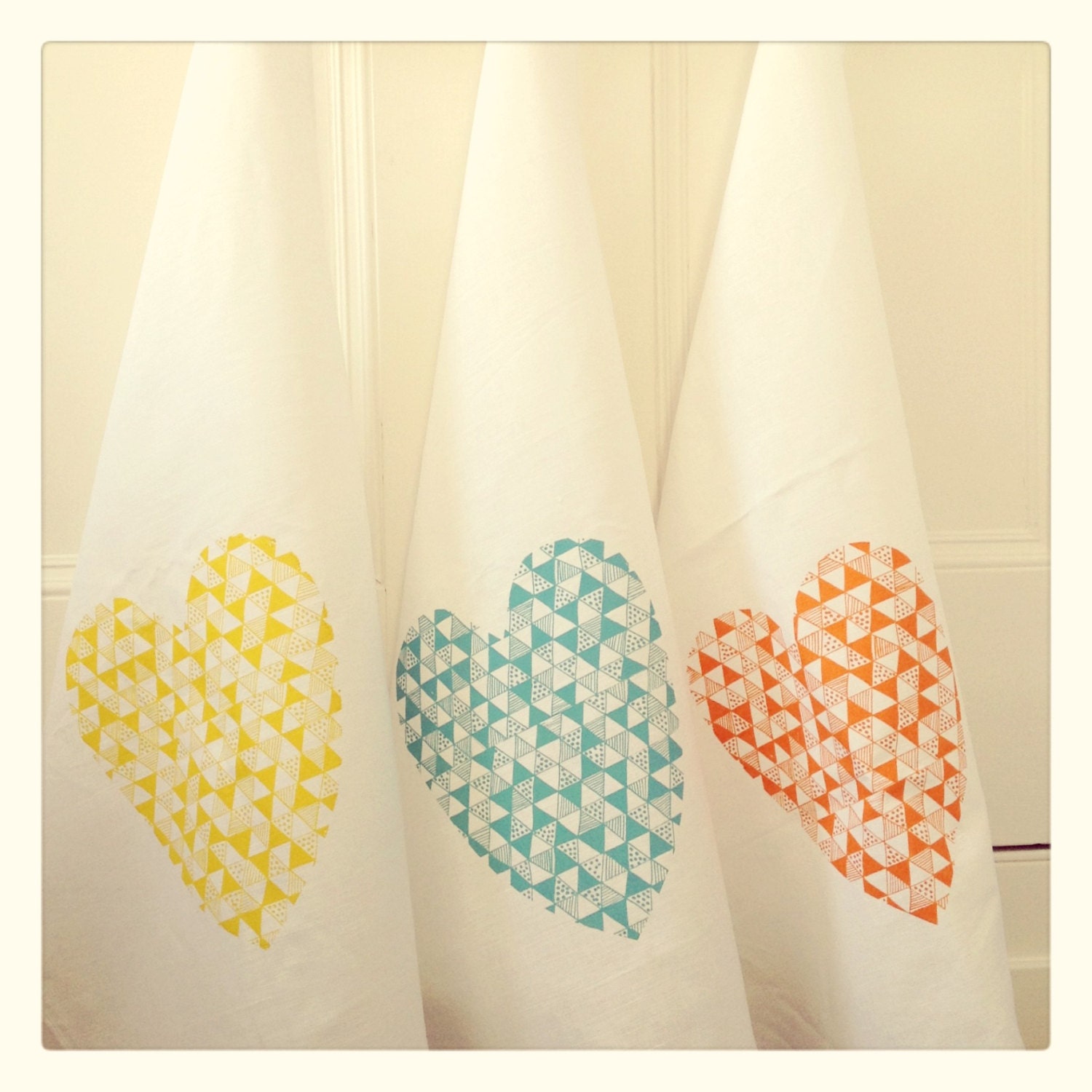 Heart tea towel