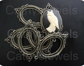 Regency Antique Gold Cameo Settings 40x30 Six Pieces